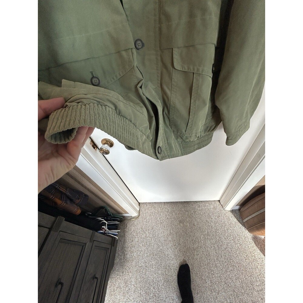 Vintage John Steven's Men's Quality Outwear Bomber Jacket Green SZ 58 L Gorpcore - Picture 4 of 16